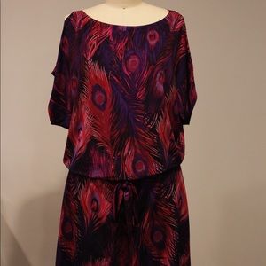 Silky short multicolor dress